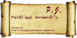 Palágyi Jeremiás névjegykártya